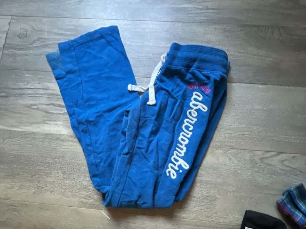 Kids Abercrombie Cute Stretch Sweatpants Size M Blue